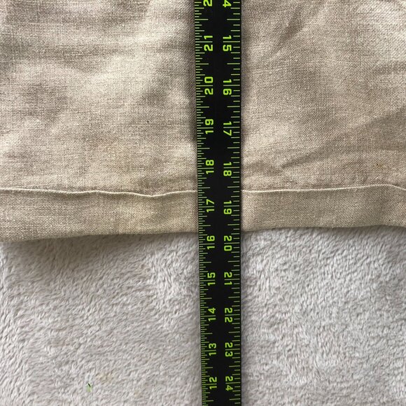 Ruff Hewn Mens Shorts Size 36W Beige 100% Linen Pleated Cuffed Casual Chino - Picture 5 of 12